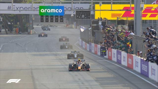 F1巴库站佩雷兹夺冠 维斯塔潘领跑遇爆胎小汉失误